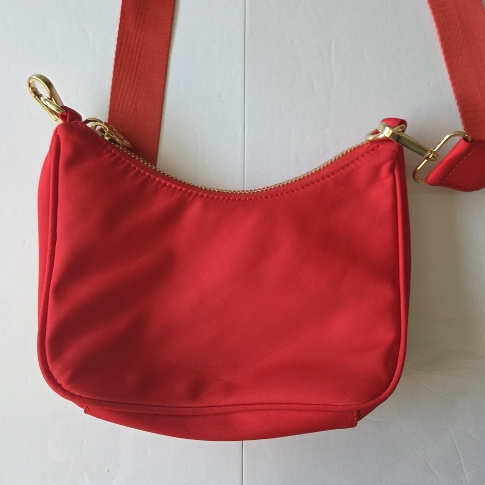 Stoney Clover Lane Curved Red Zipper Bag